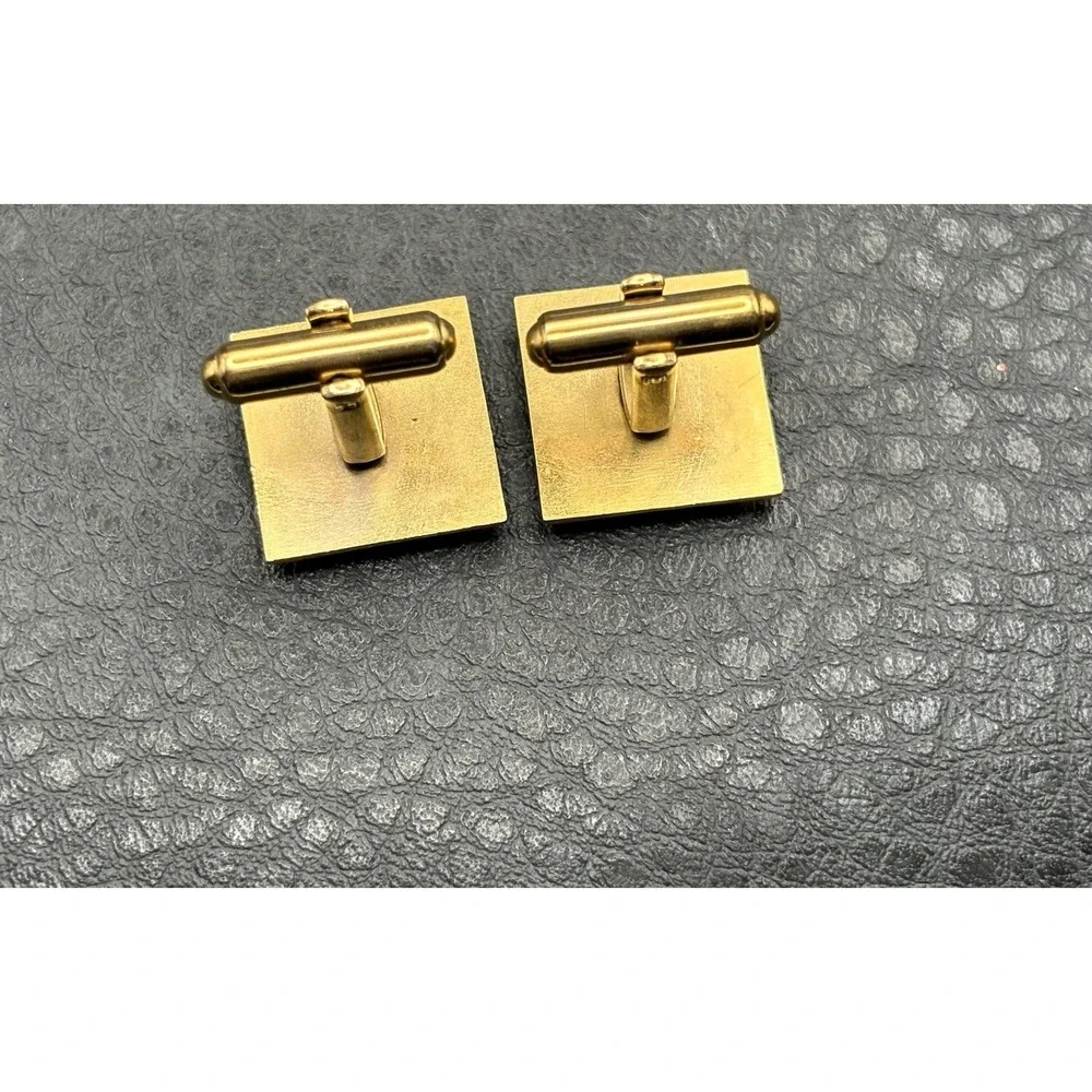 Vintage University of Tennessee Medical Units Snake Gold Tone Square Cufflinks